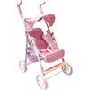 Palmi Passeggino Per Bambole Reborn, Passeggino Per Bambole 2 Anni, Carrozzina Per Bambole Rosa Modello 2025 Misure 54x 34,5 x 65,5 cm(h)