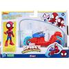 Hasbro Spidey andhis amazing friends,Action Figure di Spidey, Motocicletta Giocattolo,Hasbro,Eta 3+