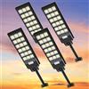 Viugreum 600W Lampione Solare LED Esterno 4 Pack, 576 Leds con Telecomando, IP65 Impermeabile Lampioni Solari a LED con Sensore di Movimento 6500K