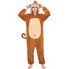 OLAOLA Pigiama Animale per Adulti, Costume da Pile Maiale, Onesie Unisex per Cosplay di Halloween, Pigiama Intero per Donna e Uomo