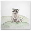 A.S. Création WTD DD129435 - Stampa su tela, motivo: animali della foresta, colore: grigio, verde, 40 x 40 cm