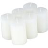 Homéa, Set di 6 candele votive Ø4 x 6 cm, colore: Bianco