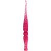 Ommi Crochet Ommi - Uncinetto con manico ergonomico, realizzato a mano, 17,8 cm, per lavori a maglia, filato artigianale, ottimo regalo (glitter rosa) (4 mm)