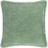 furn. Fodera per cuscino in pelliccia sintetica Kallu - Cuscino decorativo morbido e soffice con bordo Oxford (verde ghiaccio - 45x45cm)