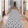 SHACOS Tappeto Passatoia per Corridoio Classico Antiscivolo Tappeto Corridoio Lungo 60x240cm Lavabile Tappeto Runner Ingresso Interno Tappeto per Cucina, Soggiorno, Camera da Letto - Grigio
