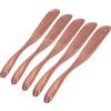 Qcwwy Coltello da Burro in Legno da 5 Pezzi, Spalmatore per Formaggio in Legno Naturale di Alta qualità, Ampia Applicazione per Burro, Marmellata, Lavorazione Squisita, (Grande