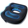 KEEPAA Cuscino ortopedico gonfiabile per ufficio - Supporto coccix anti emorroidi - Ergonomico per lunghe sedute su sedie (Nero)