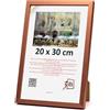 3-B Cornice portafoto MEGA - Rosso rame - 20x30 cm - Cornice in legno, cornice per foto, cornice per ritratti con vetro acrilico
