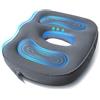 KEEPAA Cuscino ortopedico gonfiabile per ufficio - Supporto coccix anti emorroidi - Ergonomico per lunghe sedute su sedie (Grigio)