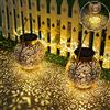 OUILA Lanterna Solare, 2 Pezzi IP65 Impermeabile Lampada Solare da Giardino, Solare Retro Luci Decorativo per Giardino, Terrazza, Balcone [Classe di efficienza energetica A+++]