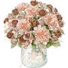 DEMIUKO 2 Mazzi di Fiori Artificiali Come Veri Fiori Artificiali Ortensie Marroni, Bouquet di Rose, Fiori di Seta Artificiali, Fiori Finti per Interni, Fiore di Primavera, Decorazione per Matrimonio