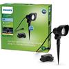 Philips LED GardenLink Kit Base Faretto LED da Esterni, Luce Bianca Calda, IP44, Basso Voltaggio, 6W, Alimentatore Incluso