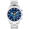 Breil, Collezione Avion, Orologio Uomo, Cronografo in Acciaio Lucido, Quadrante Sunray con Minuti Rossi, Indici Luminous, Bracciale Piega Maglia Singola, Chiusura Barra di Sicurezza, Cassa 42 mm