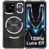 DOOGEE Blade GT 5G Rugged Smartphone, 2025 Newest Telefono Indistruttibile con Effetti di Luce LED Dinamici, Dimensity D7050, 32GB+256GB, 6.72 FHD+120Hz, 48MP, 5500mAh, NFC/Face ID/Fingerprint/WiFi6