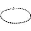QUADRI - Bracciale Uomo e Donna Argento 925 - con Zirconi Neri