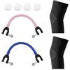 HDGSAFD 2 Pezzi Connettori di Snowboard E 1 Paio di Ginocchini Elastici Caldi, Fermo di Snowboard, Accessori da Snowboard, Forniture di Sci.