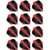 RED DRAGON Hardcore Radical Nero e Rosso Dart Standard di Spessore Extra - 4 Set per Confezione (12 Voli Dart in Totale)