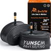 YunSCM 2PCS 38/48-559 26 pollice Camere d'aria 26x1.50/1.75/1.90 AV48mm Valve Compatibile 26 pollice Biciclette Camere d'aria 26x1.50 26x1.75 26x1.90