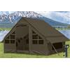SHANQUAN Tenda gonfiabile con pompa, 4-6 persone, tenda da campeggio glamping casa, facile set up Blow Up tenda familiare per 4 stagioni, tenda gonfiabile impermeabile per campeggio con finestra a rete.