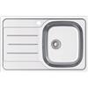Edesa Lavello Cucina Sopra Piano 1 Vasca Quadrata 1 Scolapiatti Veleta SE 79 cm 79 x 50 cm Acciaio Inox Profondità 18 cm Fondo Assorbente Accessori Inclusi Colore Grigio