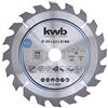 kwb 584557 Lama per seghe circolari per trucioli, legno/legno duro, 160 x 20 mm, tagli puliti, numero medio, 20 denti Z-20, lama per seghe CleanCut media, 160 x 20