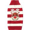 ASFWAGQ Maglione di Natale per cani, maglione invernale caldo per cani e gatti, mantello per animali domestici, costume di Natale per cani di taglia piccola e media (Rosso, XS)