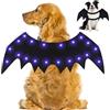 Seasboes Costume Halloween Cane, LED Ali Pipistrello Cane, Halloween Ali Di Pipistrello Da Compagnia, Costume Pipistrelli Cani, Pipistrelli per Cani/Gatti Divertenti Costume Cosplay Halloweencostume