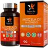 BriteLife BL Magnesio Malato, Glicinato & Citrato, 90 Capsule, Zinco & B6 | Miscela di Magnesio con Malato, Glicinato e Citrato | Con Zinco, Calcio e Vitamina B6 | Non-OGM, Senza Glutine e Latticini