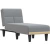 vidaXL Chaise Longue in Tessuto Grigio Chiaro