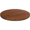 vidaXL Piano Tavolo Rotondo Marrone Scuro Ø30x1,5 cm Rovere Trattato