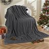 CURECURE Coperta Elettrica Termica 130x180cm Trama a Onde, Grigio | Flanella a Doppio Lato, 6 Livelli di Calore, Spegnimento Automatico 1-10H, Lavabile in Lavatrice per Divano, Letto e Ufficio