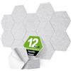 Deecam Pannelli Fonoassorbente Esagonale Autoadesiva, Deecam 30X26X1 CM Isolamento Acustico Alta Densità, Ignifugo/Isolamento Acustico/Decorazione, Decorazione e Trattamento Acustico Porta/Parete/Soffitto