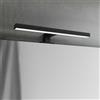 Lampada LED da Specchio 30cm Nera 4W - Doppia Installazione Colore Bianco Naturale 4.000K