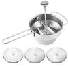 Navaris Passaverdure Manuale in Acciaio Inox Ø 20,5 cm - Passapomodoro Manuale e Passaverdura - Passa Verdure a Mano con 3 Dischi - Passatutto per Frutta Purè Salse Zuppe Vellutate