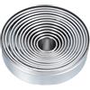QUARKZMAN Set di 12 Tagliabiscotto Rotondi Anelli da Forno per Dolci | Acciaio Inossidabile, Mousse Dessert, Taglio Anello Multipli, per Donut Pane Torta
