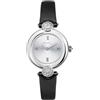 Breil, Collezione Jade, Orologio Donna Solo Tempo in Acciaio Lucido, Quadrante Bianco e Indici con Cristalli, Cinturino in Vera Pelle Satinata, Chiusura ad Ardiglione, Cassa Tonda 24mm