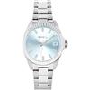 Breil, Collezione Théa, Orologio Donna Solo Tempo in Acciaio Lucido, Quadrante con Effetto Sunray, Indici con Cristalli, Bracciale a Tre Maglie, Chiusura Pieghevole Satinata, WR 3 ATM, Cassa 32 mm