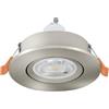 Eglo Barranco - Faretto LED da incasso, soffitto orientabile in plastica colore argento, con luce bianca neutra, lampadina GU10