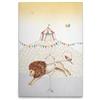 A.S. Création WTD DD129375 - Stampa su tela per cameretta dei bambini, motivo: circo, leone, 40 x 60 cm, colore: Beige