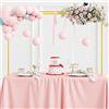 Relaxdays Arco Palloncini Struttura Tavolo, Base Estensibile, Decorazioni Compleanno H: 78,5-118 cm, L: 107-265 cm, Oro