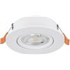 Eglo Barranco - Faretto LED da incasso, soffitto con interruttore DIP, orientabile, in plastica colore bianco, caldo-bianco freddo, lampadina GU10, diametro 9 cm