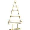 vidaXL Albero di Natale in Metallo con Supporto Oro 60 cm, Albero di Natale in Metallo Moderno per Soggiorno, Decorazione Festiva, Ornamento Chic, arredo Indoor Unico