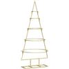 vidaXL Albero di Natale in Metallo con Supporto Oro 90 cm, Albero di Natale in Metallo Moderno per Soggiorno, Decorazione Festiva, Ornamento Chic, arredo Indoor Unico