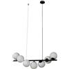 Lucande Lampada a sospensione Isandro (design, moderno) in metallo nero (7 luci G9) - Lampada a sospensione in vetro lampada da tavolo da pranzo lampada da soggiorno