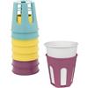 Palucart Portabicchieri in plastica 8 pezzi Multicolor sottobicchieri antivento