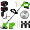 Generico Decespugliatore Elettrico a Batteria con 2 Batterie 48V - 800W | Tagliabordi Leggero e Potente per Giardino | Lama Regolabile, Silenzioso, Facile da Usare
