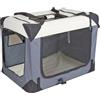 Kerbl Pet Journey trasportino per cani, grigio/beige - L 92 x P 65 x H 66 cm