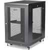 StarTech.com Armadio Rack 19 18U su Ruote a 4 Montanti, Server Rack a Profondità Regolabile con Ripiano da 1U e Serratura