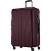 SUITLINE - Valigia rigida, bagaglio da viaggio rigido, TSA, 76 cm, ca. 96 litri, 100% ABS opaco, Borgogna
