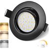GeyouLux Faretti Led da Incasso per Cartongesso Orientabili Nero Set di 1